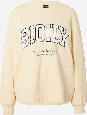 Gina Tricot Sweatshirt in Yellow: front