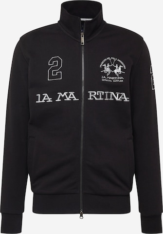 La Martina Sweat jacket in Black: front