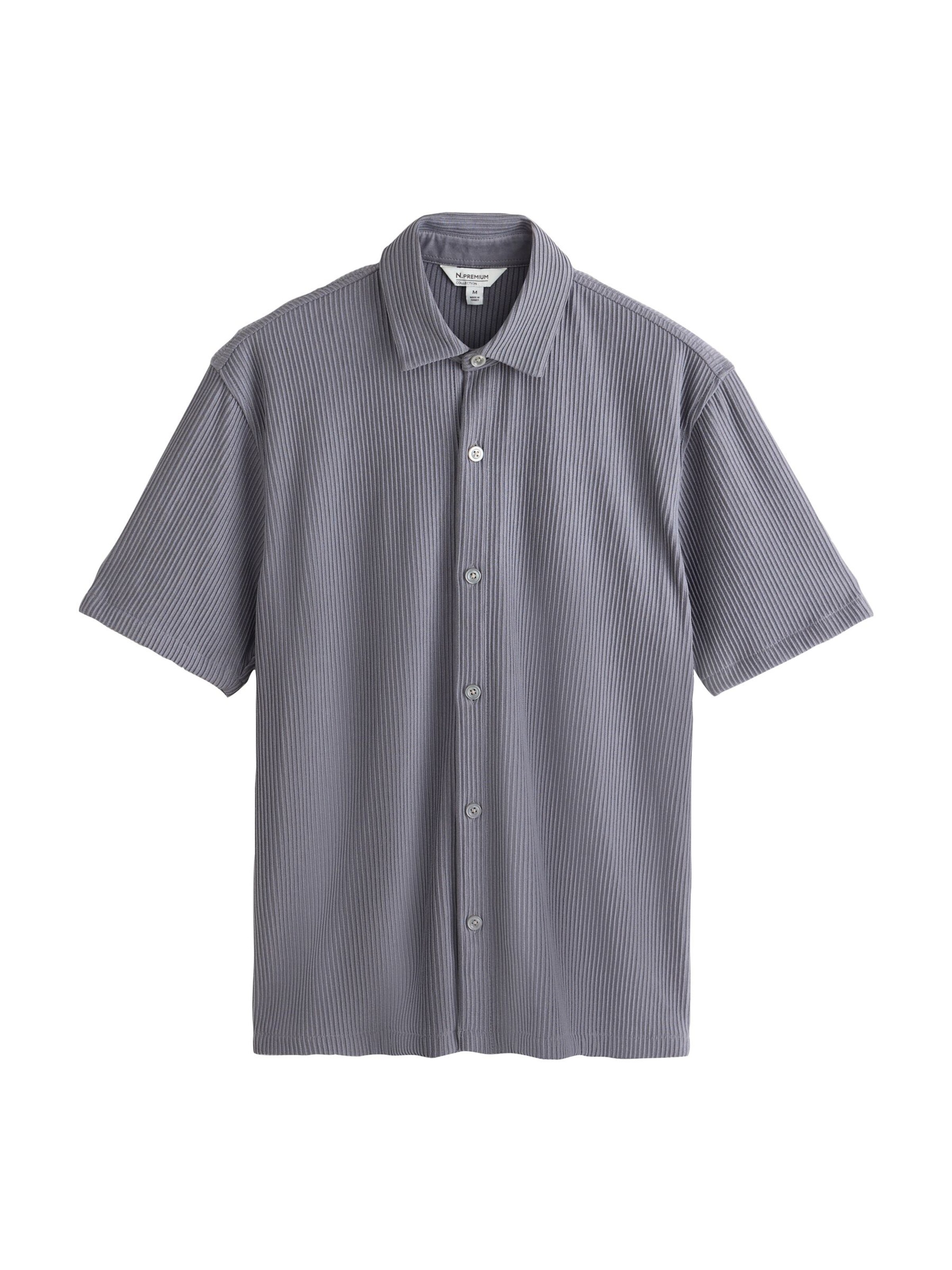 Next Button Up Shirt in Grey: front
