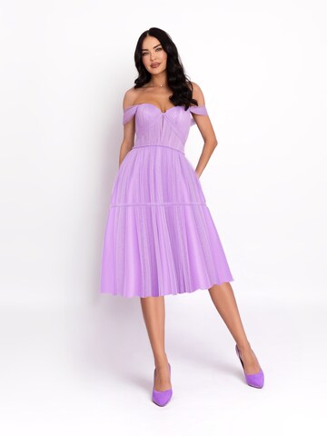 acob a porter - Vestido de noche en lila: frente