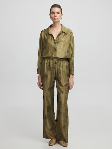 Wide Leg Pantalon 'Jacquard' Ipekyol en vert