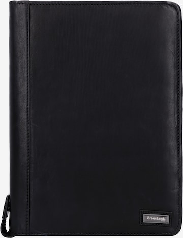 Greenland Nature Document Bag 'Black Nappa' in Black: front