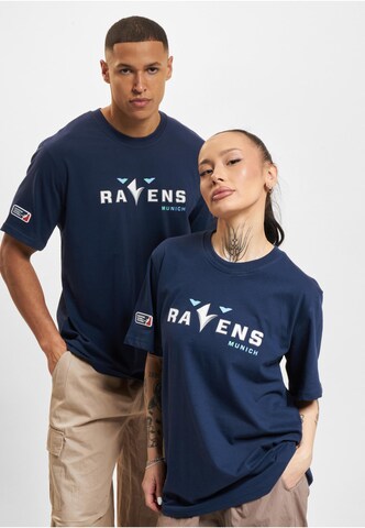 T-Shirt 'DefShop x European League of Football  Munich Ravens 1' DEF en bleu : devant