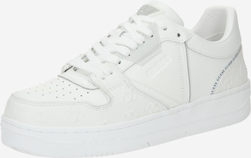 Baskets basses 'ANCONA' GUESS en blanc : devant