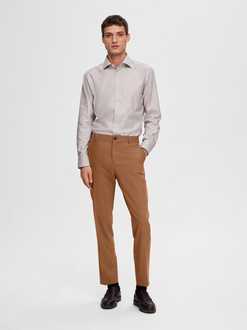 SELECTED HOMME Regular Fit Hemd 'Duke' in Beige