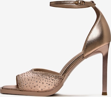 Sandales à lanières CESARE GASPARI en beige : devant