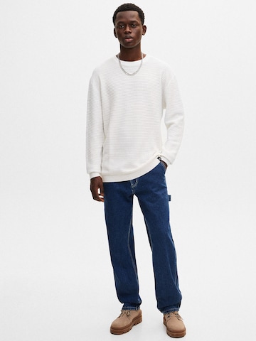 Sweat-shirt Pull&Bear en blanc