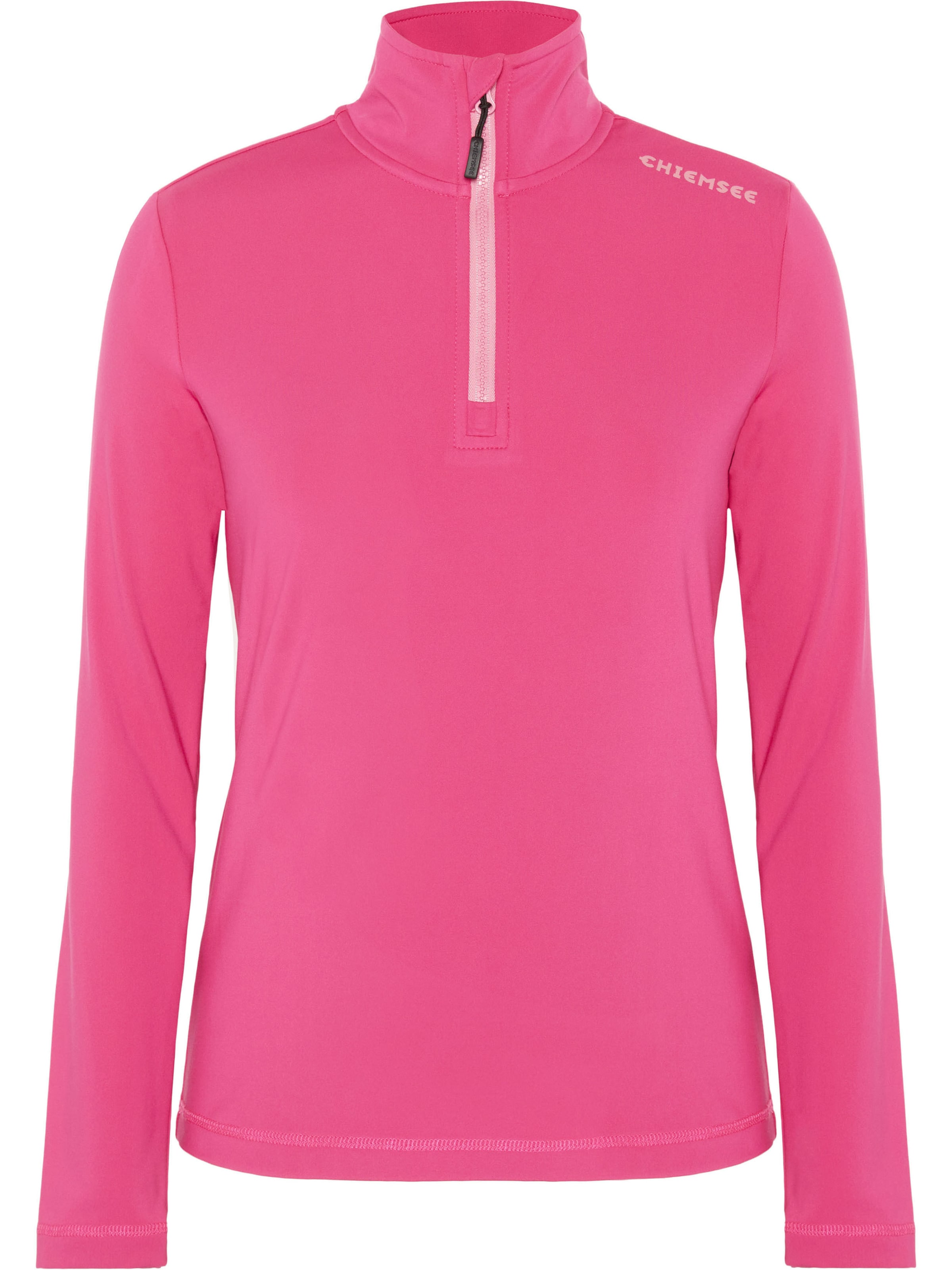 CHIEMSEE Fleecepullover ' mit kurzem Reißverschluss ' in Pink: Vorderseite
