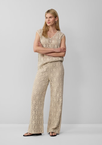 s.Oliver BLACK LABEL Wide Leg Hose in Beige