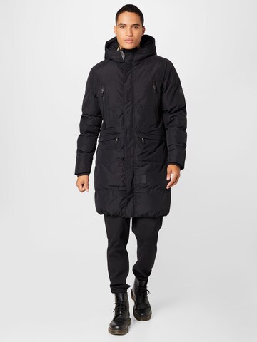 Alife and Kickin Winter Jacket 'KylanAK' in Black: front