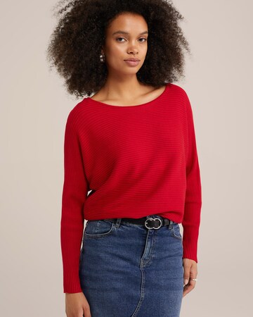 WE Fashion Sweater in Red: front