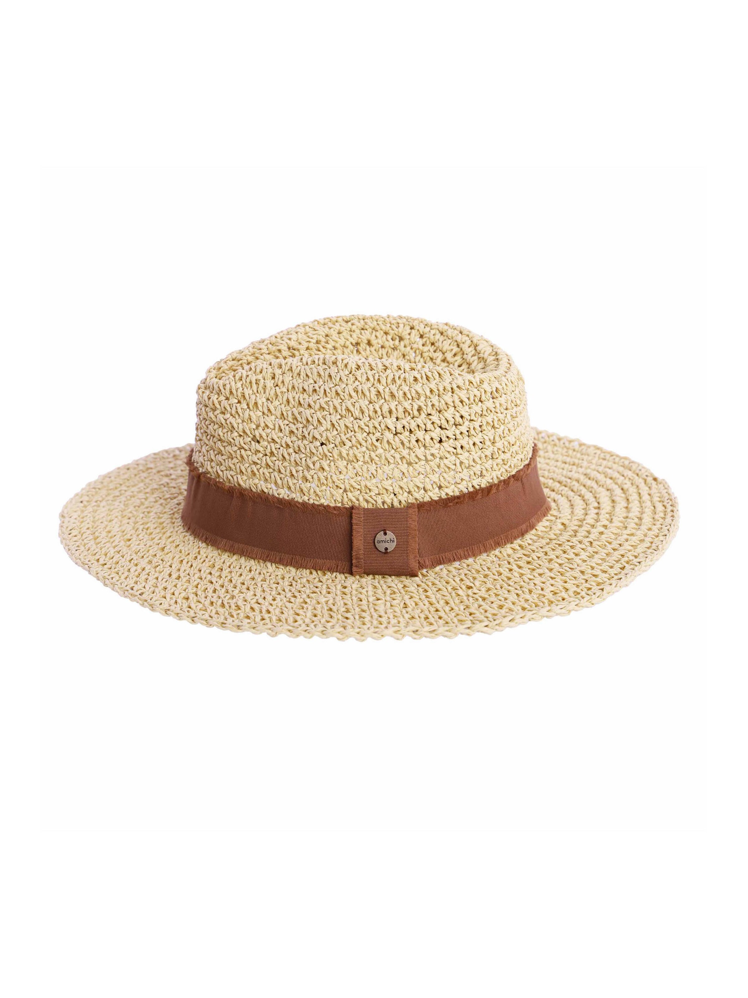 Amichi - Sombrero 'Sombrero para mujer Alania de fibras naturales' en beige