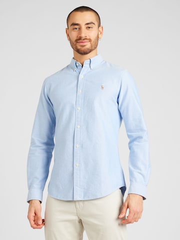 Polo Ralph Lauren Slim fit Button Up Shirt in Blue: front