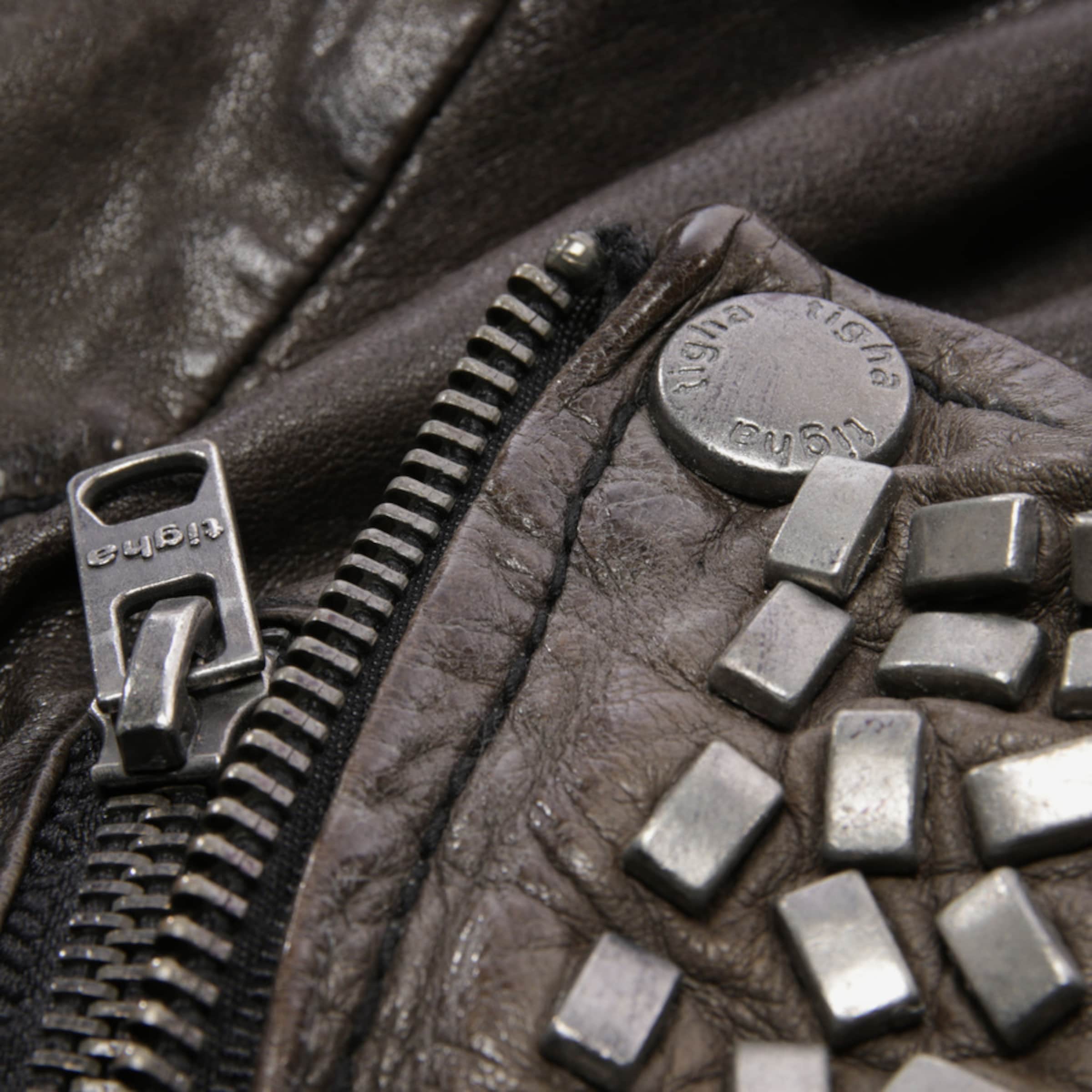 Anthrazit Tigha Lederjacke Pflege Tigha Lederjacke Ledermantel L