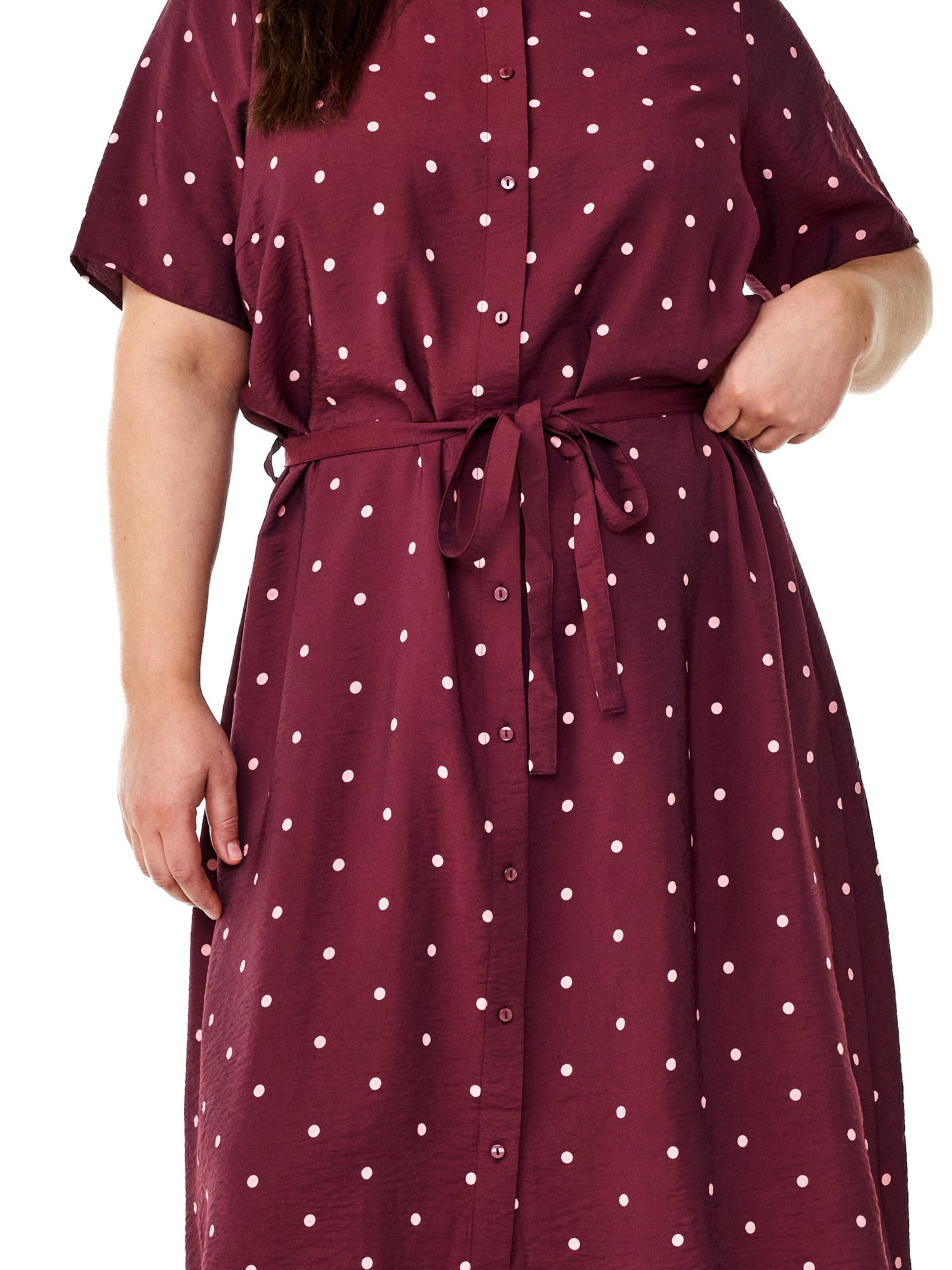 Zizzi Платье-рубашка 'VKAM' в Красный