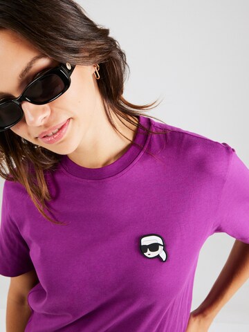 Karl Lagerfeld T-Shirt 'Ikonik' in Lila
