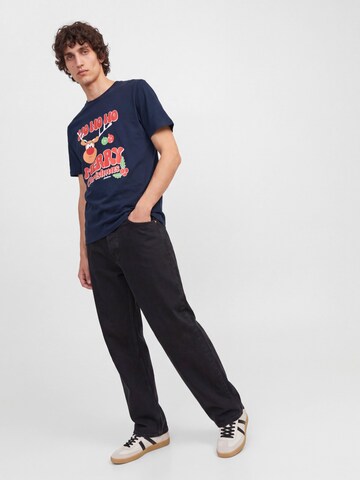 JACK & JONES - Camiseta 'JJXMAS FUN' en azul