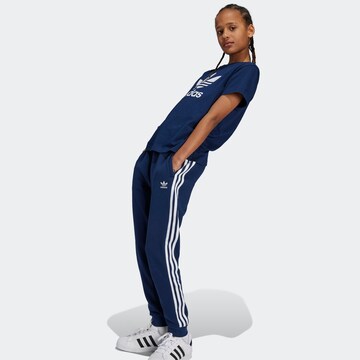 ADIDAS ORIGINALS Дънки Tapered Leg Панталон 'Trefoil' в синьо