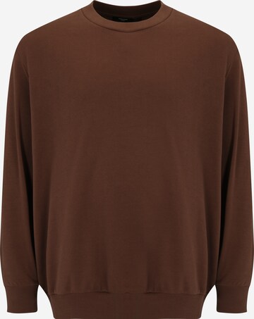 Jack & Jones Plus - Sweatshirt 'BLAKAM' em castanho: frente