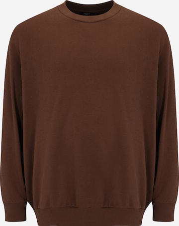 Jack & Jones Plus Sweatshirt 'BLAKAM' in Brown: front