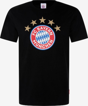 FC BAYERN MÜNCHEN Shirt 'Logo' in Black: front