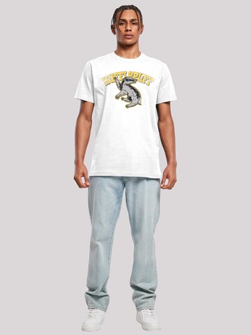 T-Shirt 'Harry Potter Hufflepuff Sport Emblem' F4NT4STIC en blanc