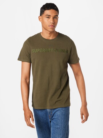 Superdry - Camisa em verde: frente
