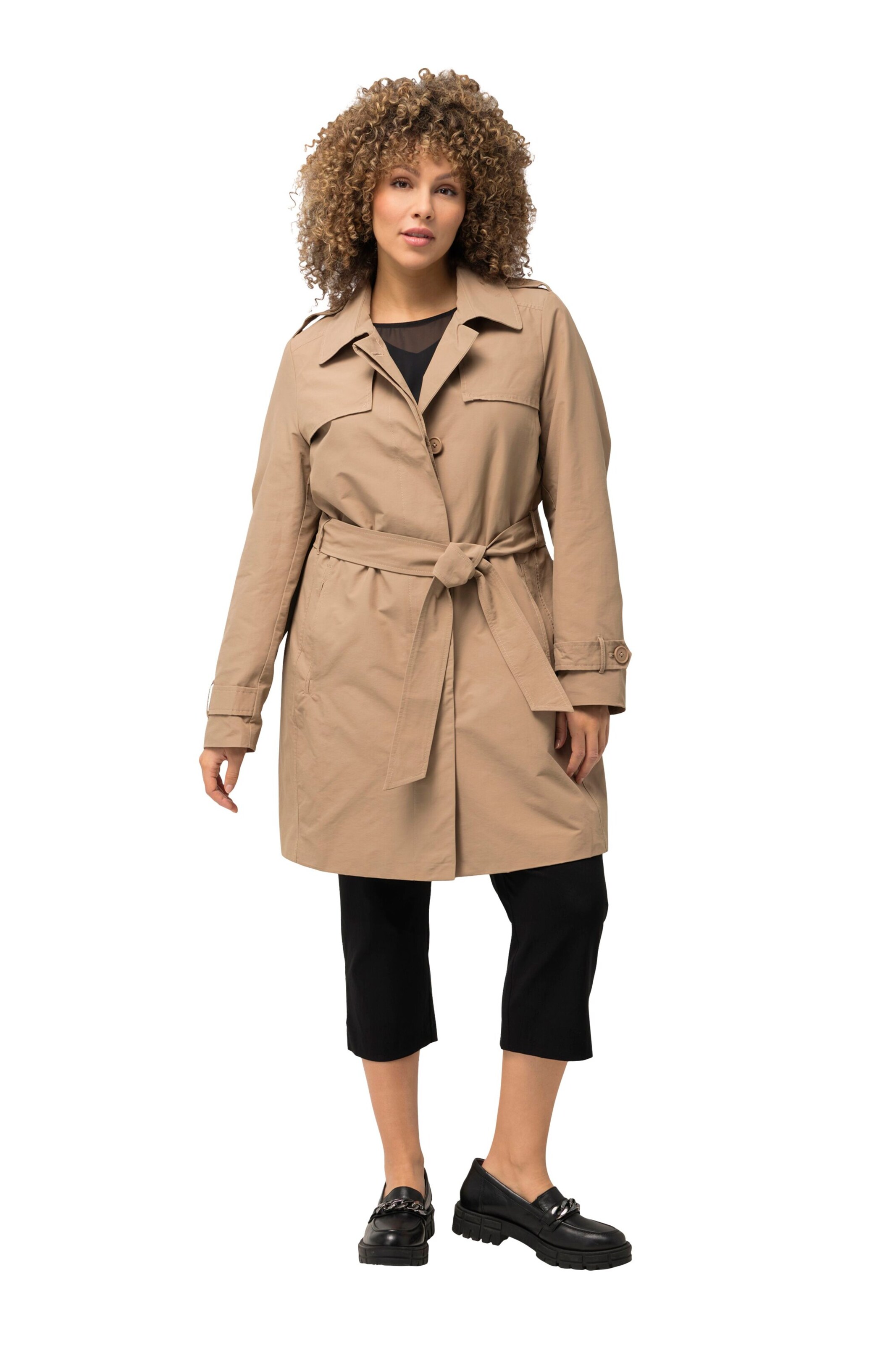 Ulla Popken Between-seasons coat in Brown