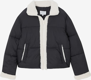 Pull&Bear Winter jacket in Black: front