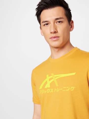ASICS - Camisa funcionais 'Tiger' em amarelo