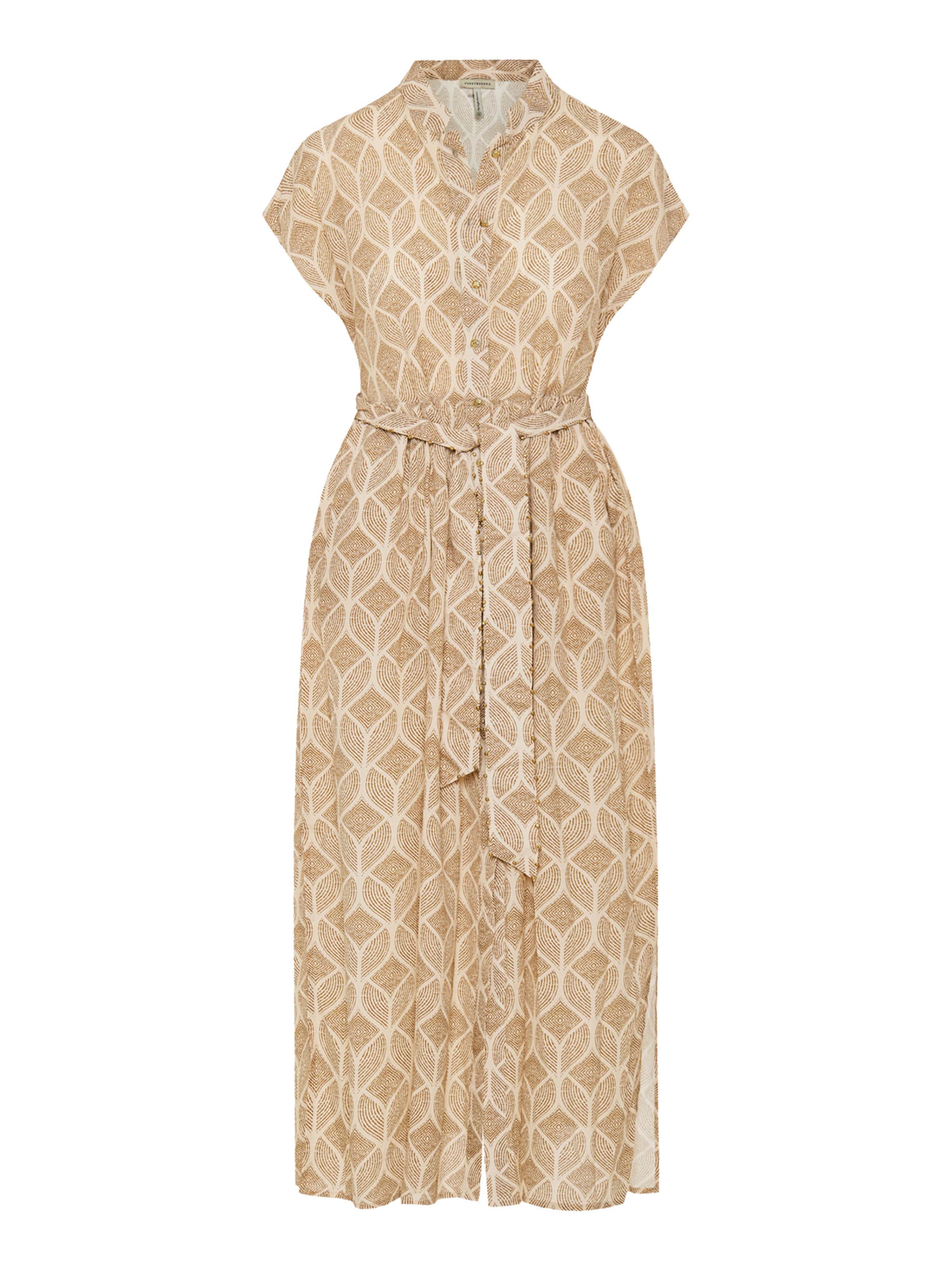 Robe-chemise Funky Buddha en beige : devant