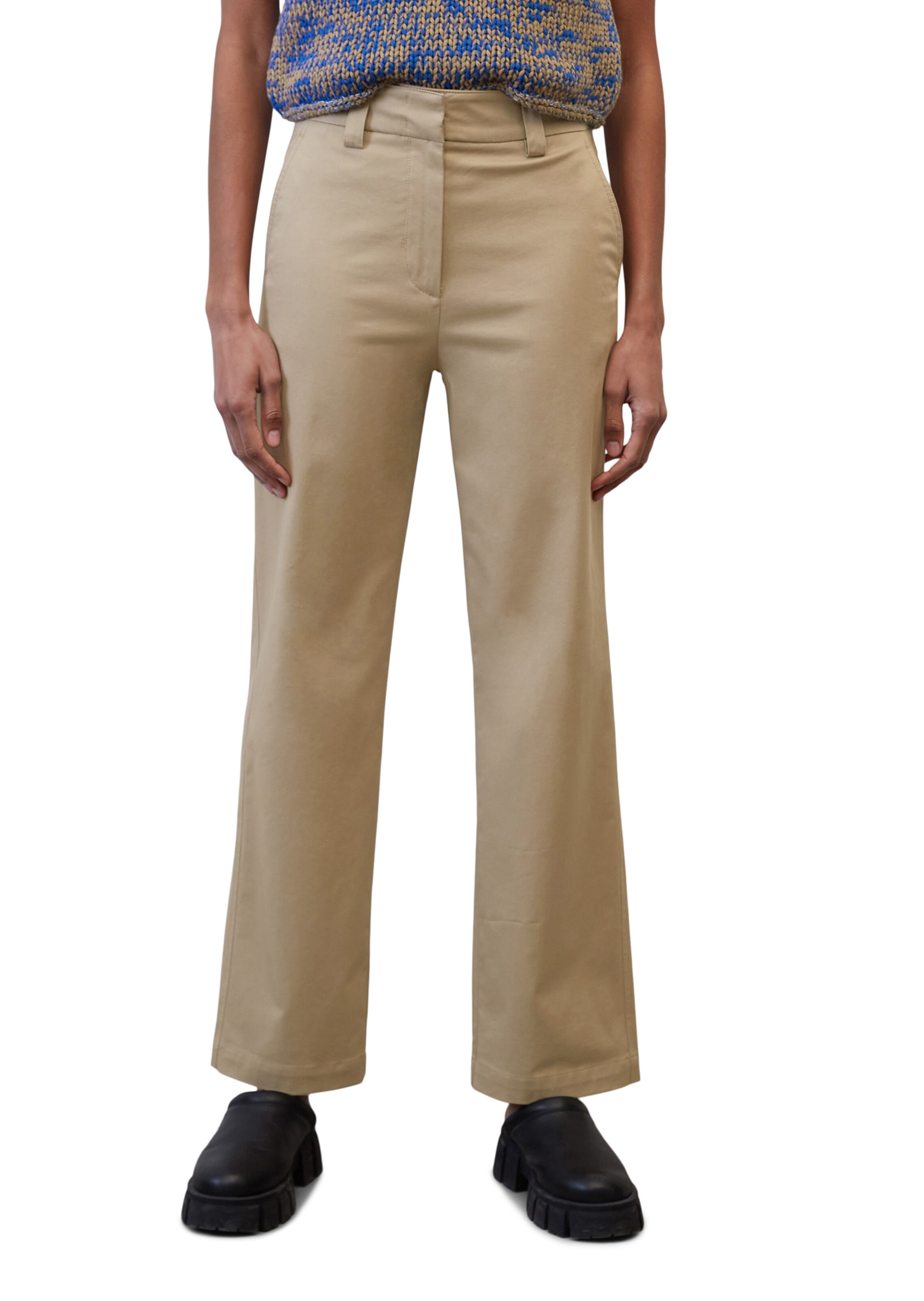 Marc O'Polo Regular Broek in Bruin: voorkant