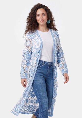 usha FESTIVAL Gebreid vest in Blauw: voorkant