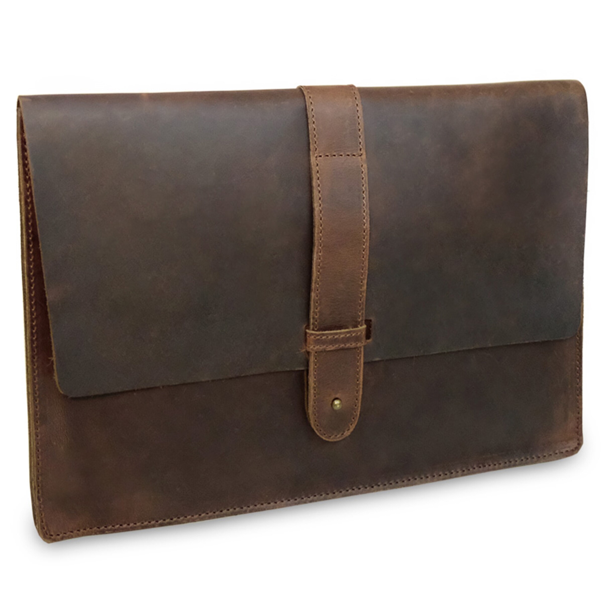 Buckle & Seam Laptop bag 'Aspen' in Brown