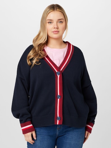 Cardigan Tommy Hilfiger Curve en bleu : devant