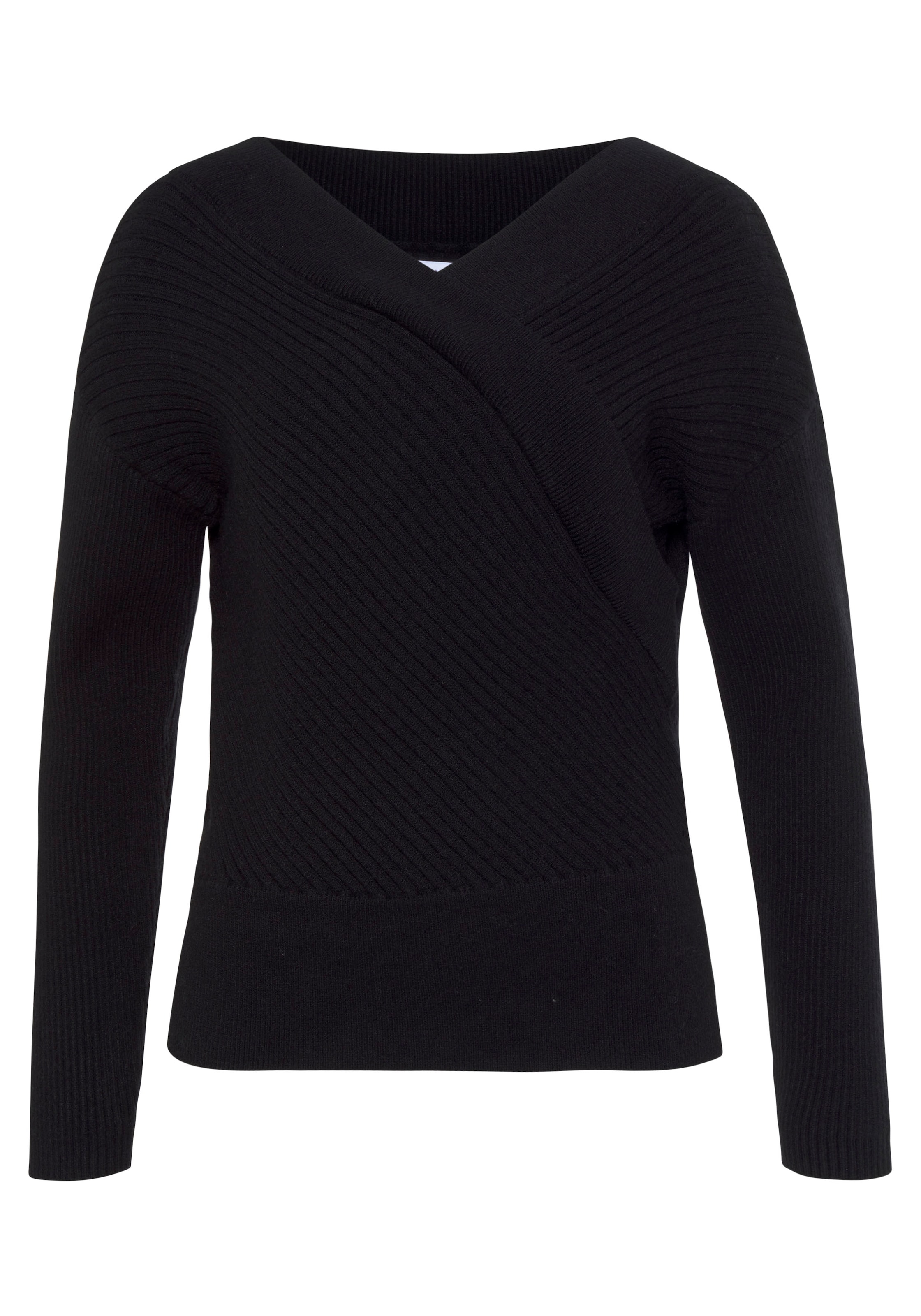 LASCANA Pullover in Schwarz: Vorderseite