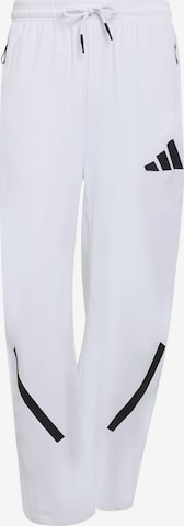 balta ADIDAS SPORTSWEAR Laisvas Sportinės kelnės 'Z.N.E.': priekis