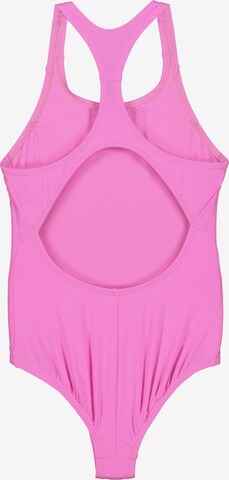 NIKE Bustier Badeanzug in Pink
