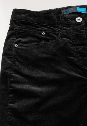 CECIL Slim fit Pants in Black