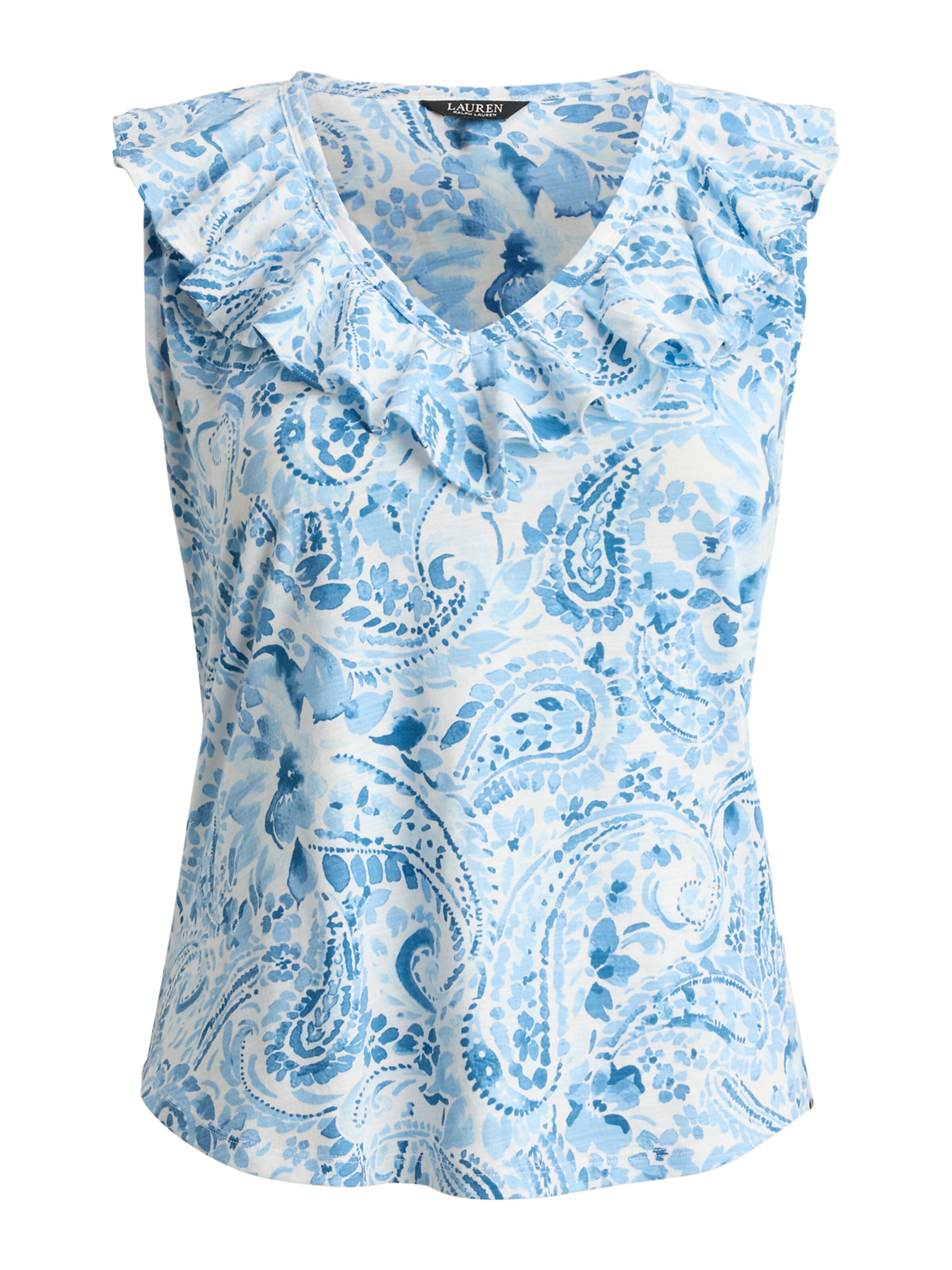 Lauren Ralph Lauren Plus Blusentop in Weiß: Vorderseite