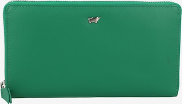 Braun Büffel Wallet 'Joy' in Green: front