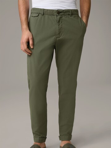 Loosefit Pantalon 'Luc' STRELLSON en vert : devant