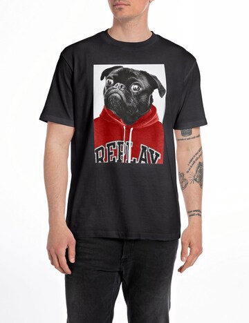 REPLAY Shirt in Schwarz: Vorderseite