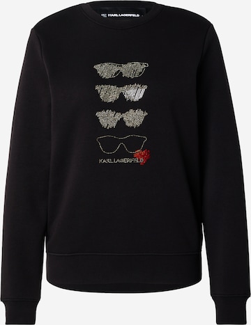 juoda Karl Lagerfeld Megztinis be užsegimo 'SUNGLASSES': priekis