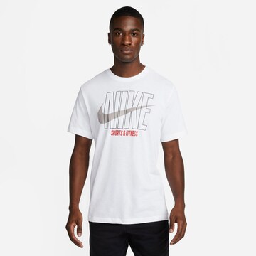 T-Shirt fonctionnel 'Slub' NIKE en blanc