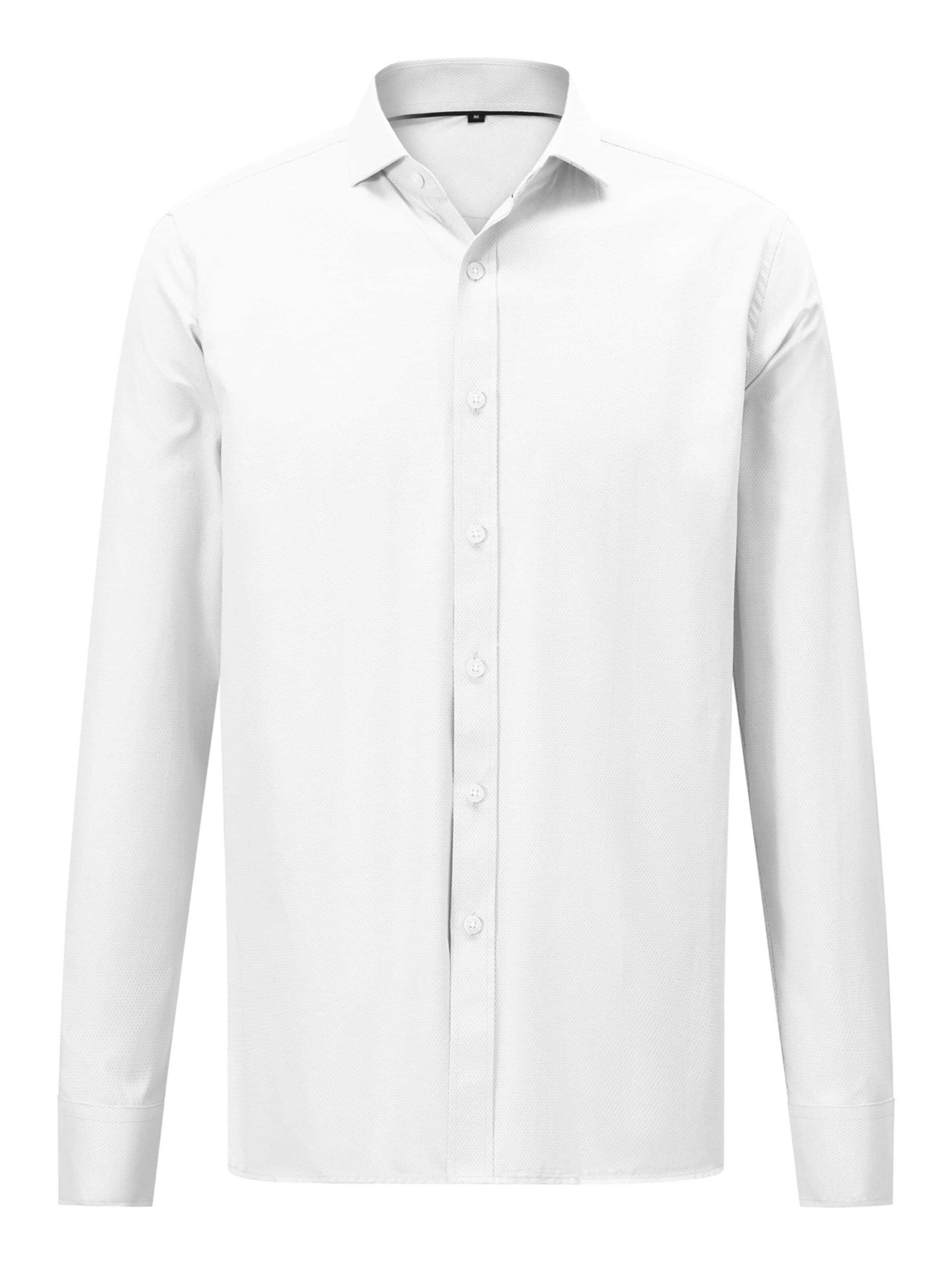 ALLTHEMEN Regular fit Business Shirt 'Naht' in White: front