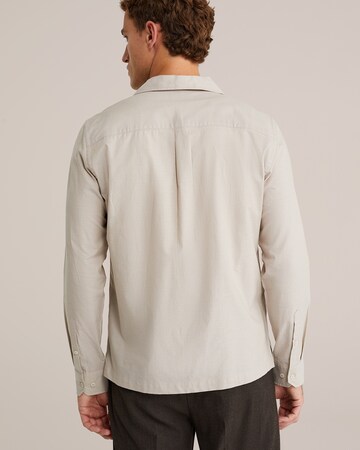 WE Fashion Regular fit Button Up Shirt in Grey