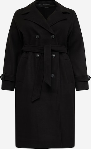 Manteau mi-saison 'Fortune Vega' Vero Moda Curve en noir : devant