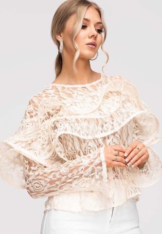 Ombre Bluse in Beige