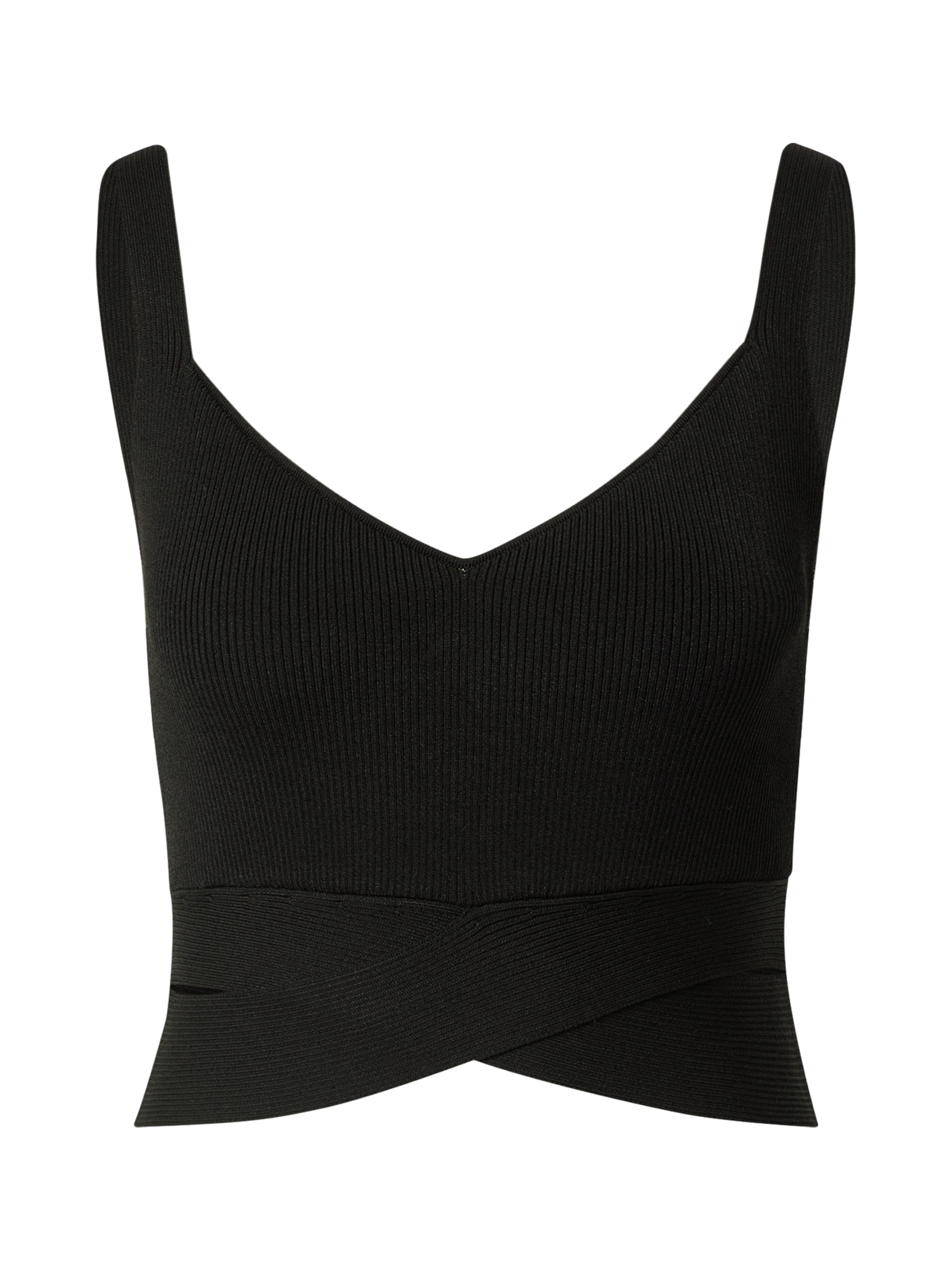 ABOUT YOU Топ 'Lara' в Черный: спереди